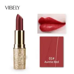 明るいリップ,VIBERY,01,マット,ワインレッド系,赤色,RED,口紅のサムネイル