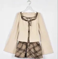 evelyn チェックカットセットアップ