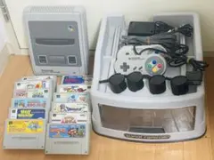 【動作確認済】スーパーファミコン本体+ステーションラック+ソフト