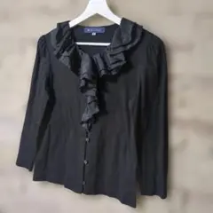 未使用♡MS GRACY ブラック フリル長袖カーディガン
