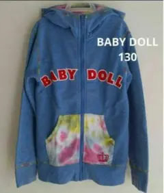 BABY DOLL ジップアップ パーカー 130 ブルー