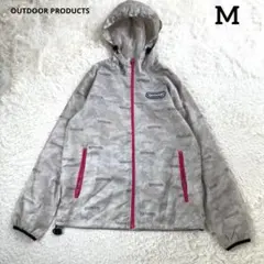 OUTDOOR PRODUCTS ライトグレー迷彩ウィンドブレーカー フード Mのサムネイル