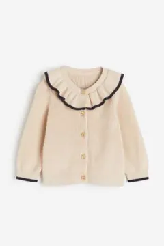 一回着用　H&M ベビー　キッズ　バイカラーニットカーディガン
