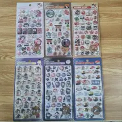 ボンボンドロップシール　和柄　舞妓　お相撲　忍者　古都　縁起物　お寿司