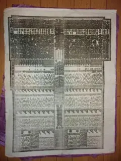 相撲番付「明治大正時代の黄金期(梅常陸時代)大正3年1月番付」62×47cm