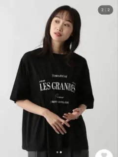 新品タグ付き FOUND GOOD シャーリングプリントTシャツ ブラック　L