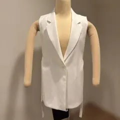 zara ザラ　ノースリーブ ロングベスト　ジレ