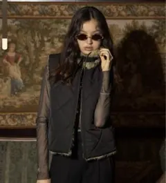 aclent 2wayスタンドカラーファーベスト