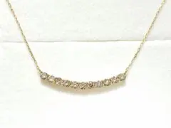 大人気☆美品☆K18ダイヤ0.5ct スマイルラインネックレス☆アガット 