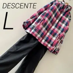 2点 デサント スキーウェア セット レディース スノボ ピンク 黒 L
