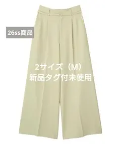 ココディール 細ベルト付きタックワイドパンツ