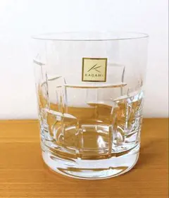 【未使用・ヴィンテージ】KAGAMI カガミクリスタル ロックグラス｜重厚カット