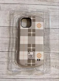 [iPhone13]ポケモン ピカチュウ iFaceケース(チェック/ベージュ)