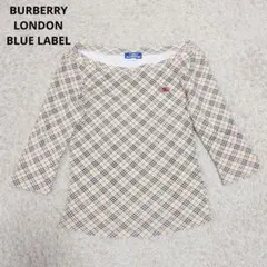 【美品】バーバリーブルーレーベル　カットソー　ノバチェック　ホースロゴ　Мサイズ
