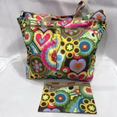 新品 LeSportsac 花柄トートバッグとポーチの2点セットのサムネイル