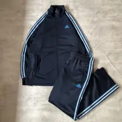 adidas アディダス　ジャージセットアップ　スポーツウェア　ブラック