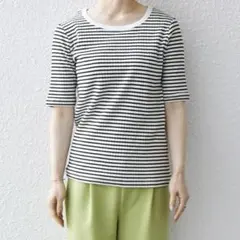 SHIPS any テレコ リブ ハーフ スリーブ TEE カットソーのサムネイル