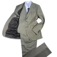 美品 パーフェクトスーツファクトリー　3ピース　セットアップ　グレンチェック