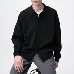 GU/ミラノリブポロカーディガン