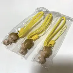 高島屋 キャラクター ストラップ 黄色 3本セット