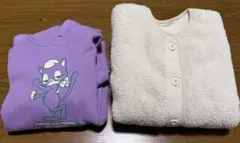 子供服 GU ボアキルティングジャケット スタジオセブン 裏起毛トレーナー