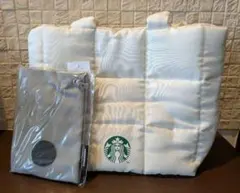 スタバ キルティングトートバッグ ホワイト 2023 2026 サコッシュ