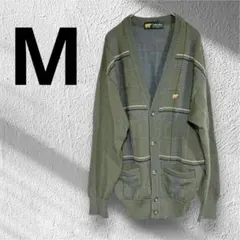 トースト623様 ゴールデンベアー　オリーブグリーン チェック柄 カーディガンM