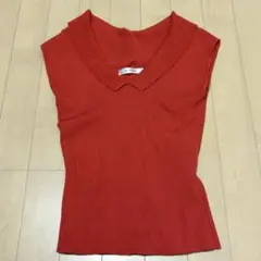 MOUSSY リブ編み セーラー襟 ノースリーブ