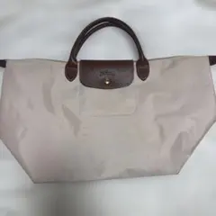 ロンシャン　longchamp ホワイト ベージュ ハンドバッグ マザーズバッグ