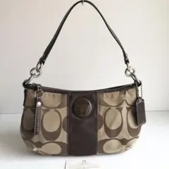 極美品✨COACH コーチ ワンハンドル ハンドバッグ シグネチャー キャンバス