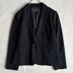 美品✨ 23区 テーラードジャケット 黒 48 大きいサイズ 1ボタン毛100%