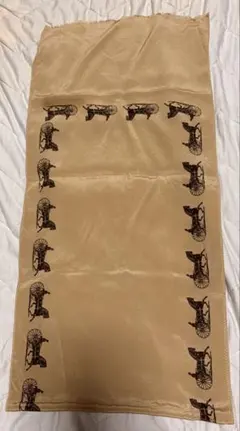 動物柄 シルクストール ブラウン 約120cm CELENE PARIS