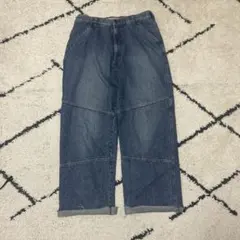 Lee Dungarees バギー ダークブルー デニム w34