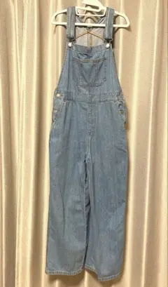 ＧＵ　オーバーオール　ライトブルー　M