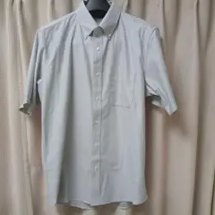 UNIQLO ノンアイロン半袖シャツ XL ライトグレー