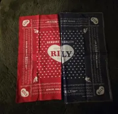 RILY バンダナ 2枚セット レッド ネイビーのサムネイル
