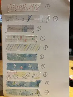 10個セット マスキングテープ デザイン多様
