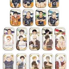 ハイキュー！！スクエア缶バッジ　おすわり　クールダウン　セット セブンネット限定