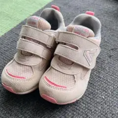 Moonstar ピンク ベルクロスニーカー 16cm