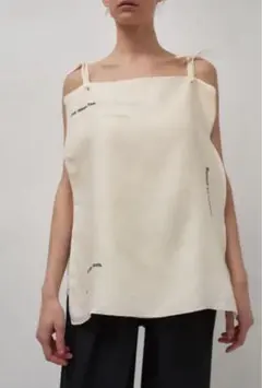 【未使用タグ付】BASERANGE タンクロンパース ホワイトベージュ 未使用タグ付】BASERANGE タンクロンパース ホワイトベージュ 未