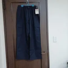 ネイビー カーゴパンツ ウエストゴム ドローストリング