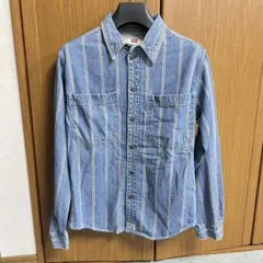 古着 90年代　Levi's デニムシャツ ストライプ セルビッジ ワークシャツ