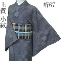 着物 小紋 帯セット 裄丈67 総柄小紋 秋冬春 正絹 袷 た376 - メルカリ