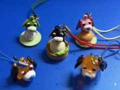 【非売品・新品】お茶犬マスコット ストラップ ５個セット 伊藤園 C