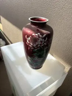 【安藤七宝 七宝焼 花瓶】菊文様 赤系 高さ約24cm（8号相当） 2026年最新】七宝花瓶 安藤の人気アイテム - メルカリ