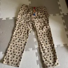 ミッキーマウス 総柄 ロングパンツ ベージュ 110cm