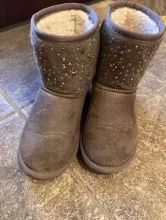 ☆キラキラ　ビジューが可愛いグレー21cm ブーツ