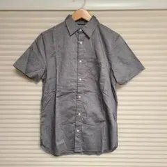 Calvin Klein 半袖ワンポイント刺繍シャツ GRY XSサイズ