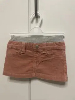 コーデュロイ　ミニスカート　ピンク　80