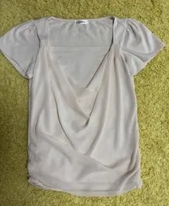 CHANMIAL ドレープ 半袖 カットソー ベージュ M